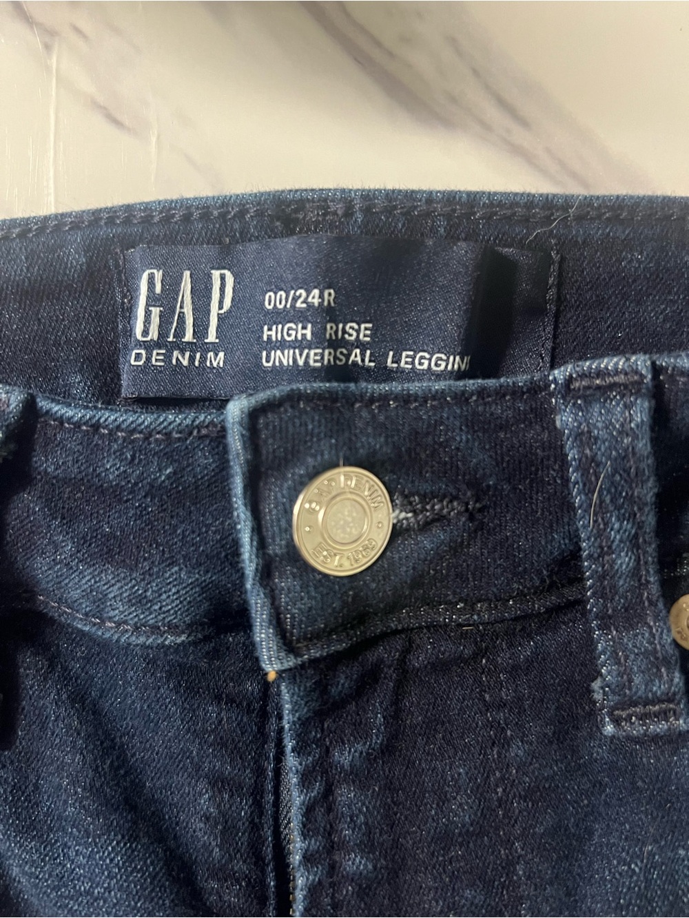 GAP Dark Indigo High-Rise Denim Leggings